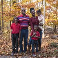 Family posing for a family picture